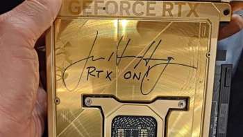 Asus показала бесценную GeForce RTX 5090 — «золотую» Astral Dhahab OC Edition с автографом Дженсена Хуанга
