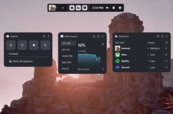 Microsoft обновила дизайн игровой панели Game Bar в Windows