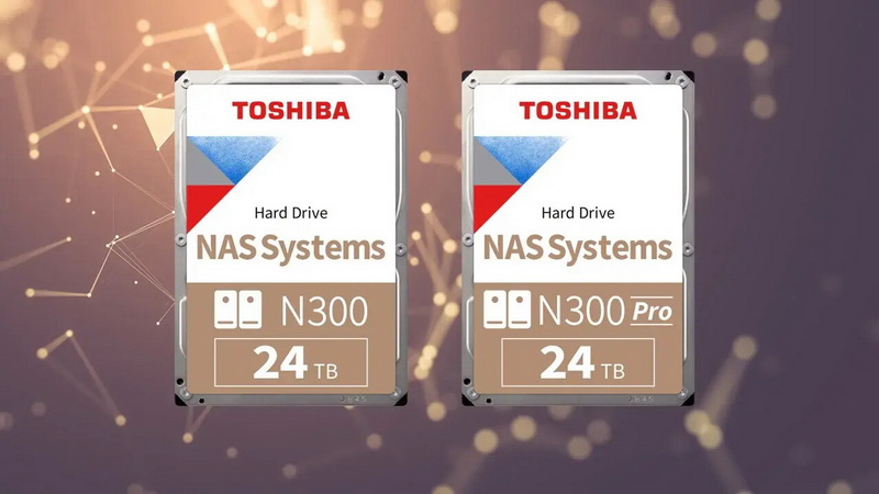 Toshiba выпустила 24-Тбайт жёсткие диски N300 и N300 Pro на технологии CMR для работы 24/7