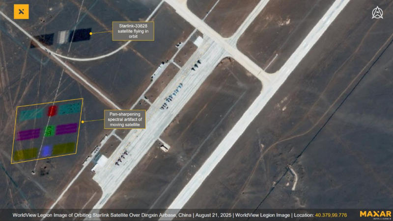 Страдают не только астрономы: аппарат Starlink помешал спутнику-шпиону сделать фото китайской военной базы