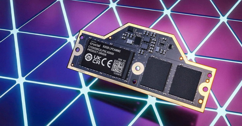 Crucial выпустила самую быструю память LPCAMM2 LPDDR5X для ноутбуков — 8533 МТ/с