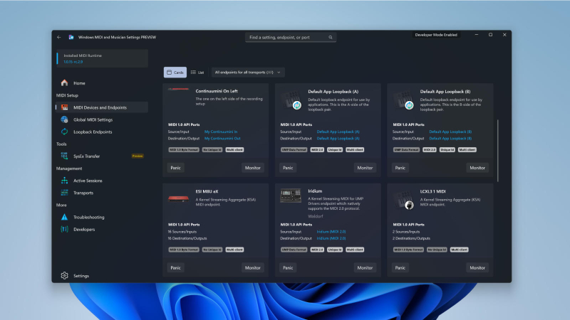 Windows 11 получила полноценную поддержку MIDI 2.0