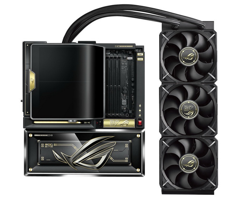 Asus встроила во флагманскую плату ROG Crosshair X870E Edition 20 огромный OLED-дисплей и 360-мм СЖО