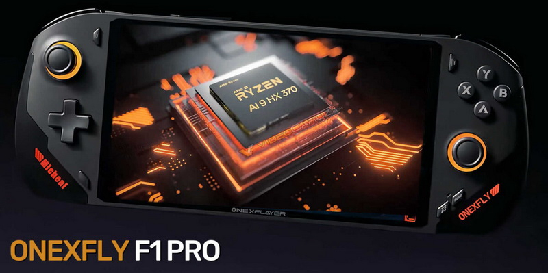 One-Netbook представила портативную консоль OneXFly F1 Pro с Ryzen 9 AI HX 370 и 144-Гц экраном OLED