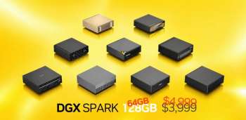 Nvidia представила мини-ПК DGX Spark с урезанной вдвое памятью — и формально он дороже 128-Гбайт оригинала