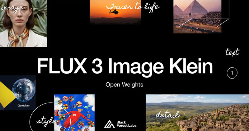 Вышла FLUX 3 Image Klein с открытыми весами для генерации и редактирования изображений — она быстро работает даже на RTX 4070