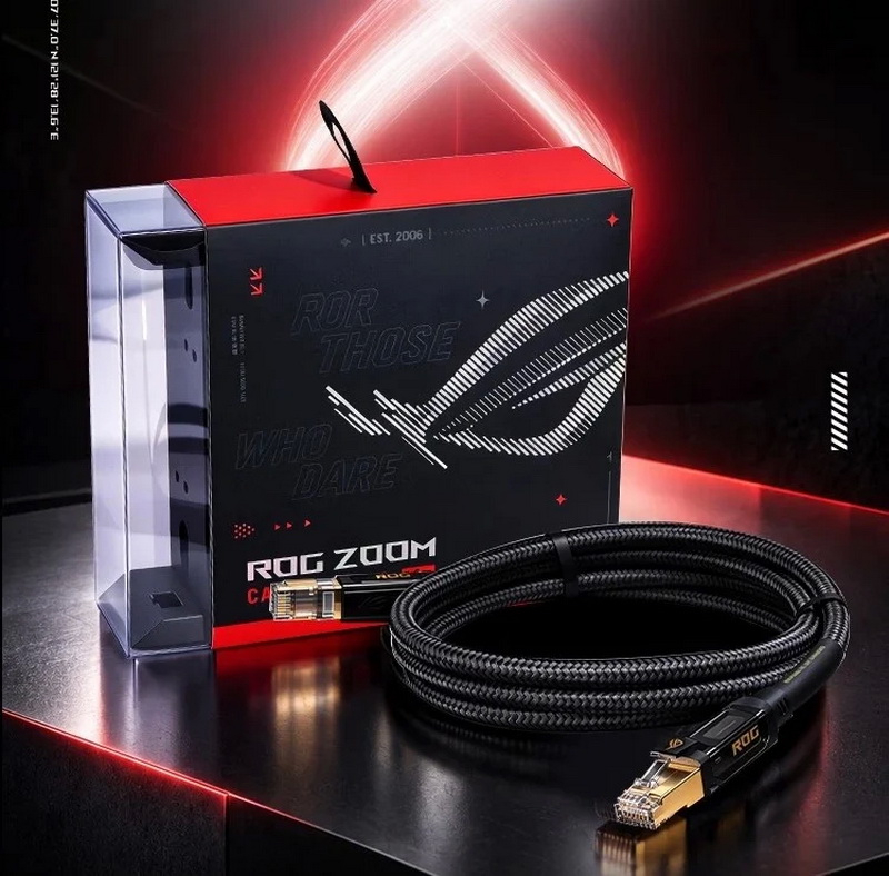 Asus выпустила геймерский Ethernet-кабель за $41 — ROG Zoom пропускает до 40 Гбит/с